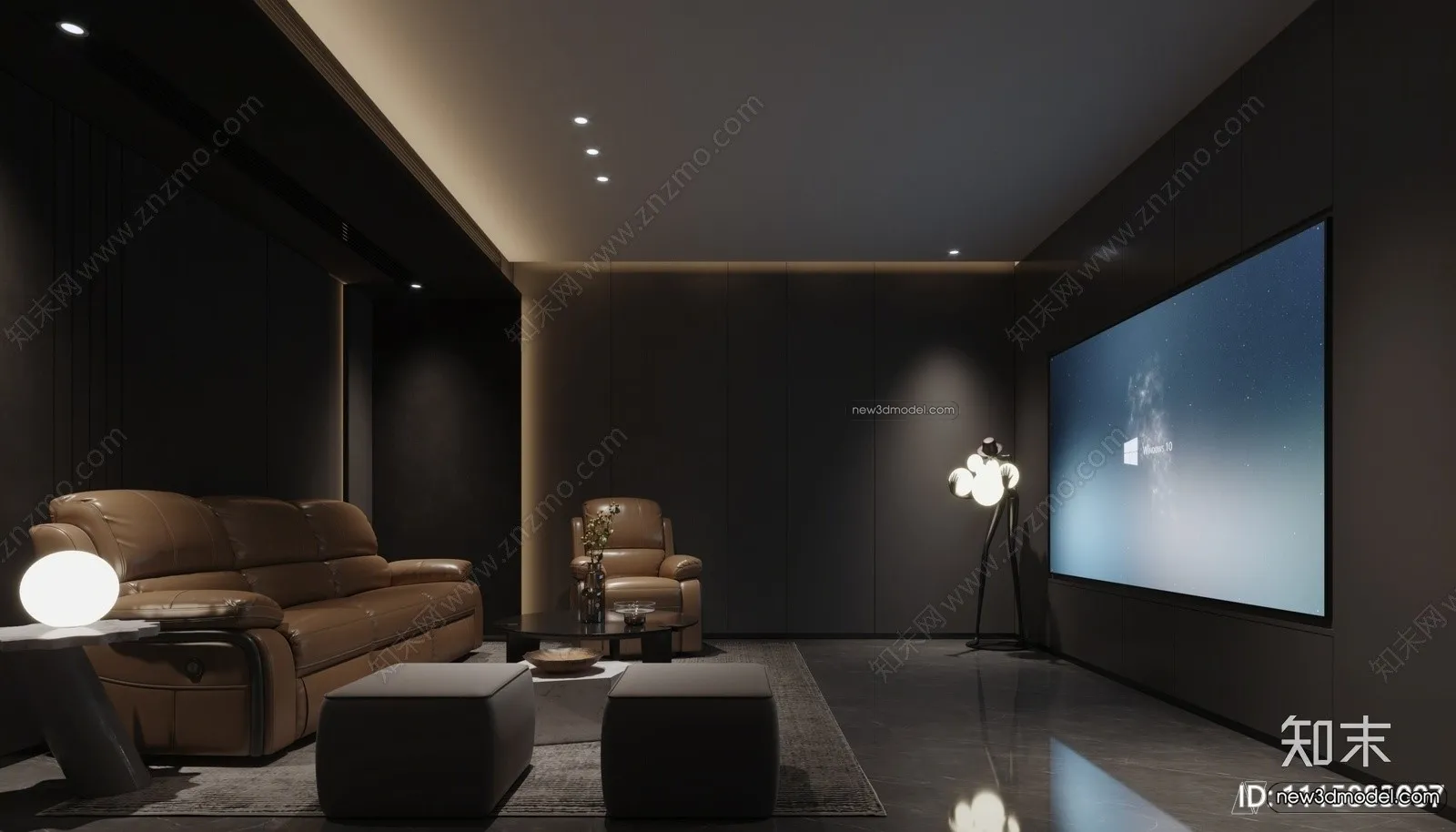 Home Theater – 3D Interior Scene – 3D Models – 112 Home Theater – 3D Interior Scene – 3D Models – 112