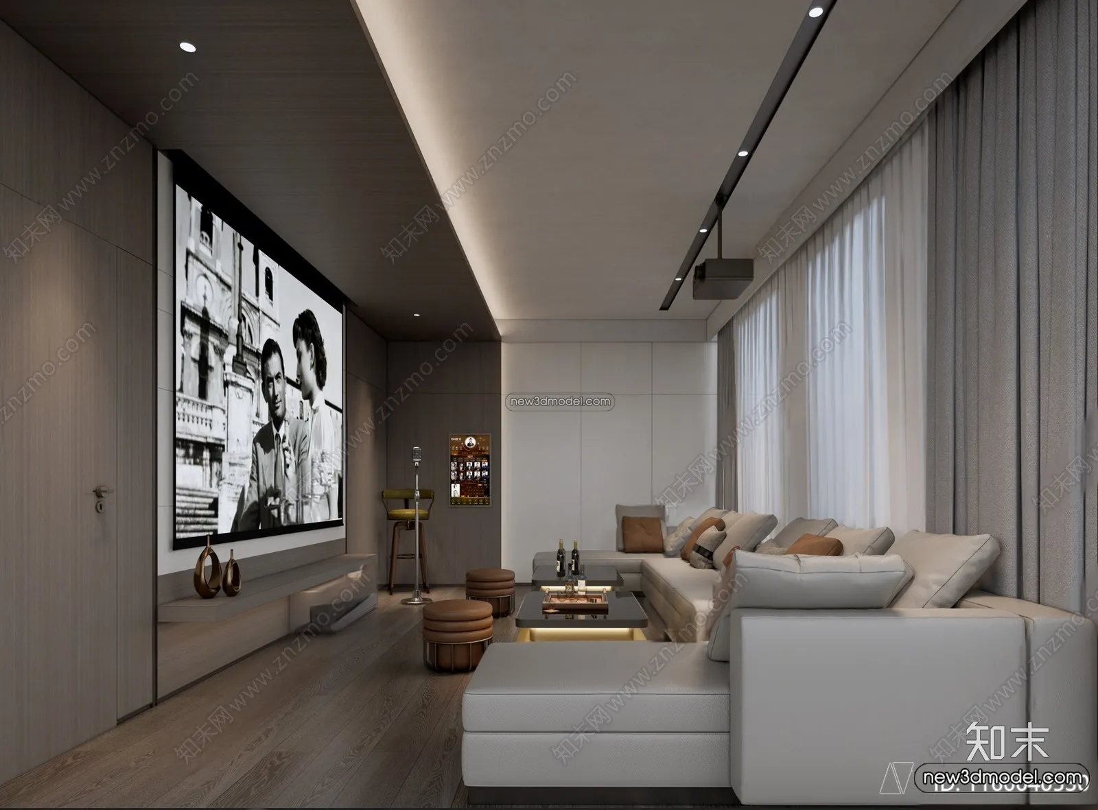 Home Theater – 3D Interior Scene – 3D Models – 114 Home Theater – 3D Interior Scene – 3D Models – 114