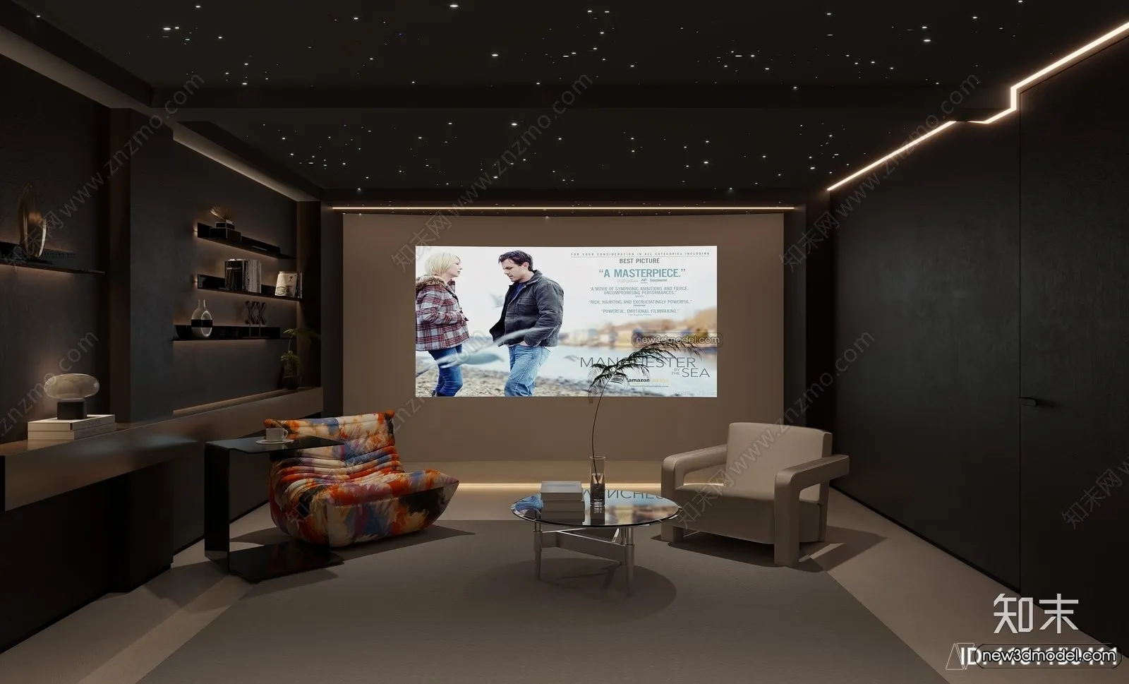 Home Theater – 3D Interior Scene – 3D Models – 118 Home Theater – 3D Interior Scene – 3D Models – 118