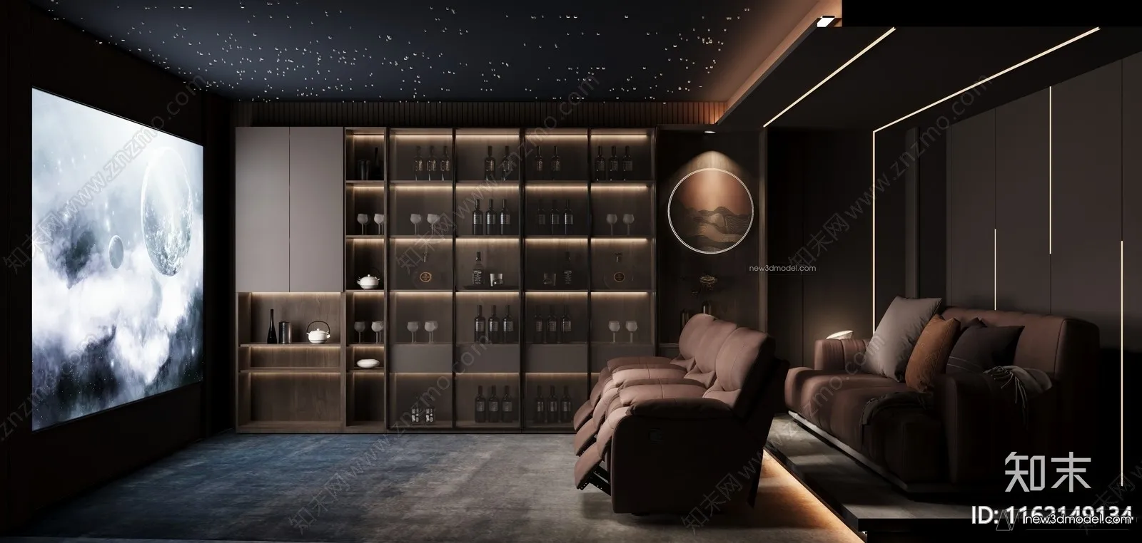 Home Theater – 3D Interior Scene – 3D Models – 120 Home Theater – 3D Interior Scene – 3D Models – 120