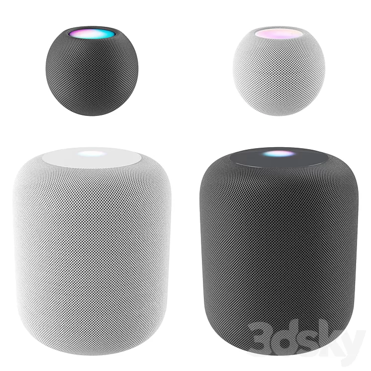 HomePod and HomePod mini 3D Model