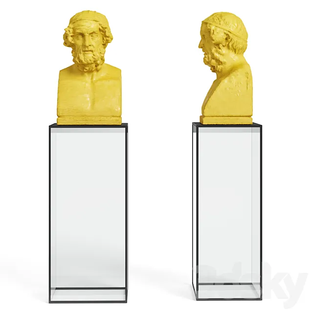 Homer Roman Bust sculpture 3DModel Homer Roman Bust sculpture 3DModel