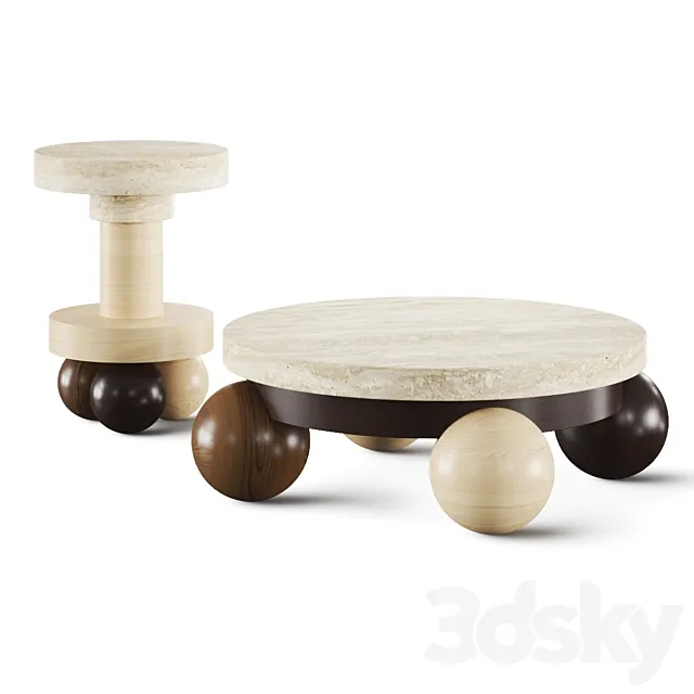 Hommes Duna Coffee Tables 3DModel Hommes Duna Coffee Tables 3DModel