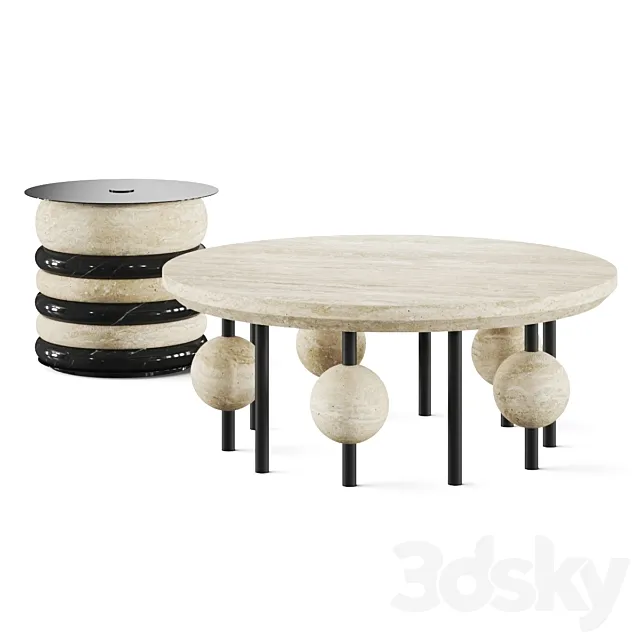 Hommes Harveycanne and Kosmos Coffee Tables 3DModel Hommes Harveycanne and Kosmos Coffee Tables 3DModel