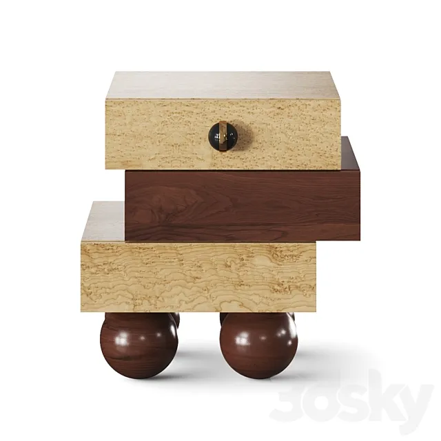 Hommes Matrioska Bedside Table 3DModel Hommes Matrioska Bedside Table 3DModel