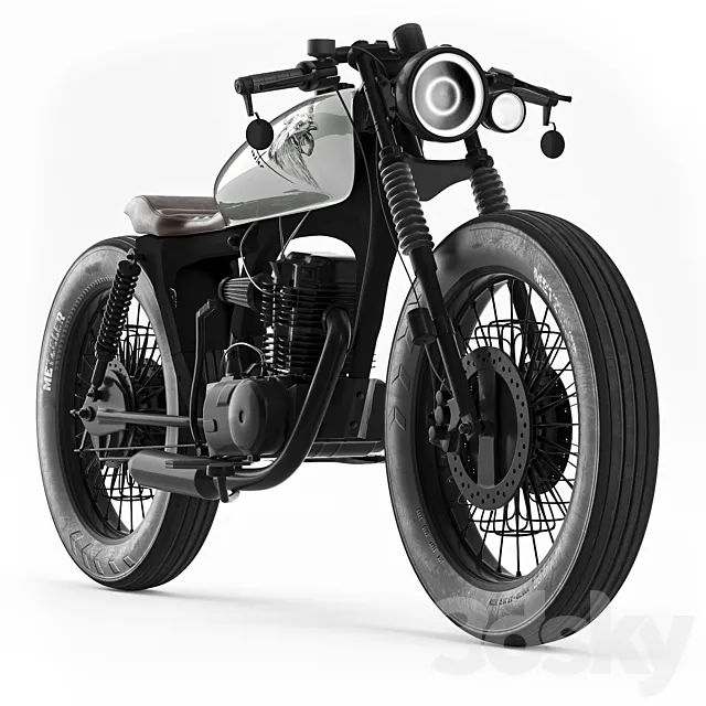 Honda CG125 Motorcycle 3DModel