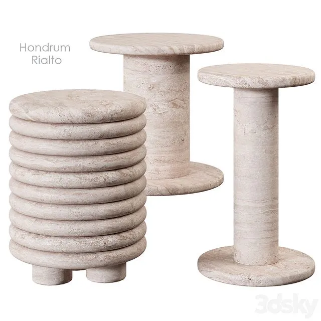 Hondrum Rialto coffee table Corner Design 3D Model Hondrum Rialto coffee table Corner Design 3D Model