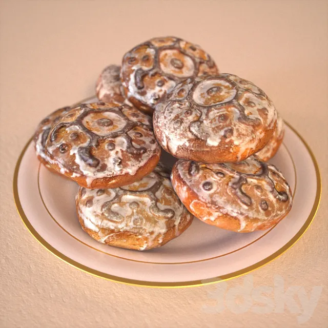 Honey cake 3DModel Honey cake 3DModel