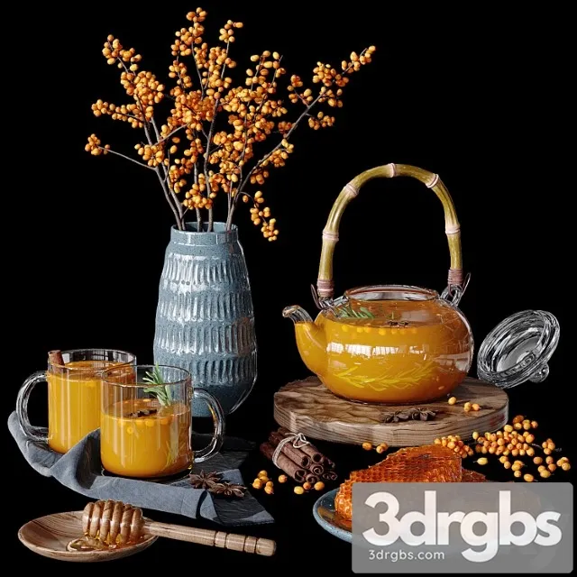 Honeycomb decorative set 3D Model Download