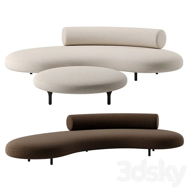 Honore sofa by De Padova 3D Model Honore sofa by De Padova 3D Model