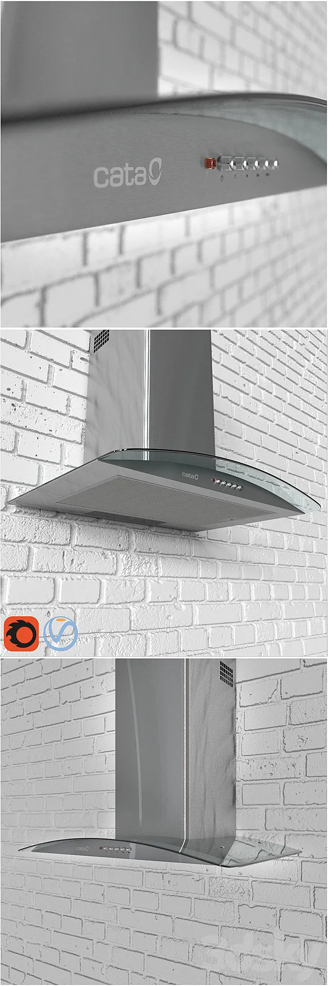 Hood Cata C 600 Glass _ b 3DModel