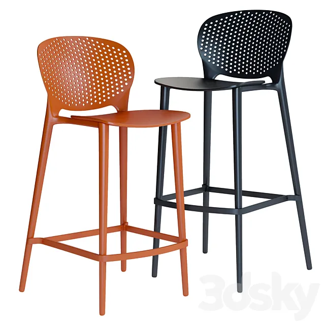 Hoogar Pongo Bar Stool 3D Model