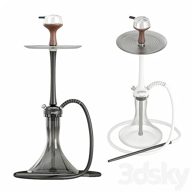 Hookah Mattpear Simple Slim 3D Model Hookah Mattpear Simple Slim 3D Model
