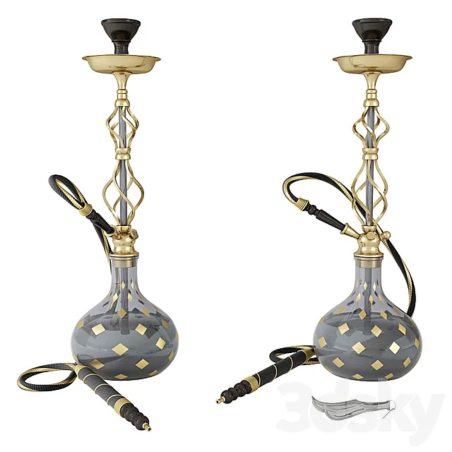 Hookah Sahara Smoke Sultan Hookah 3D Model Hookah Sahara Smoke Sultan Hookah 3D Model