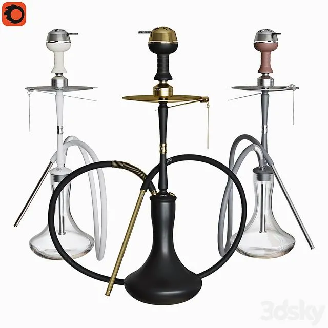 Hookah XHoob Go On 3D Model Hookah XHoob Go On 3D Model