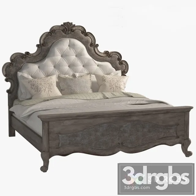 Hooker Auberose Classic Bed 3D Model Download