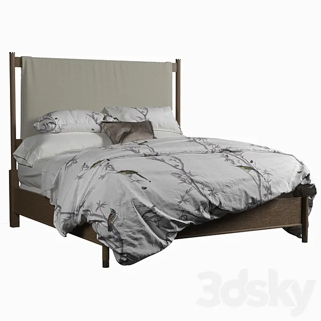 Hooker Furniture Affinity King Bed 3D Model Hooker Furniture Affinity King Bed 3D Model