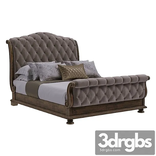 Hooker furniture bedroom rhapsody king tufted bed 2 3D Model Download