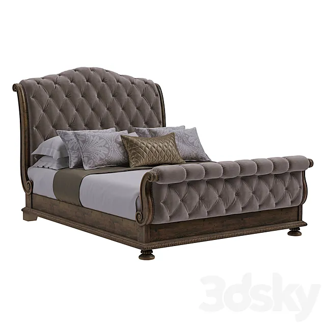 Hooker Furniture Bedroom Rhapsody King Tufted Bed 3DModel Hooker Furniture Bedroom Rhapsody King Tufted Bed 3DModel