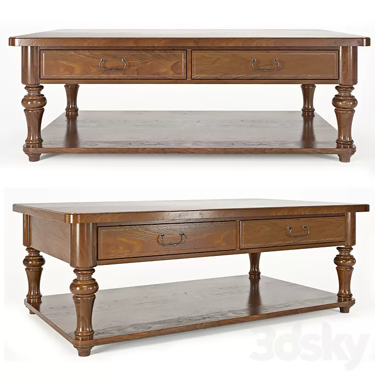 Hooker Furniture Cocktail Table 3D Model Hooker Furniture Cocktail Table 3D Model