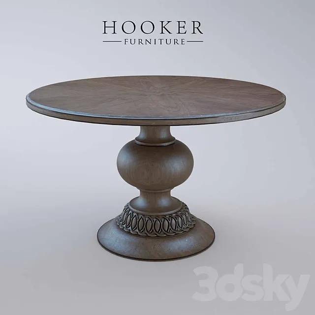 Hooker Furniture Dining Room Cambria 48 inch Table 3D Model Hooker Furniture Dining Room Cambria 48 inch Table 3D Model