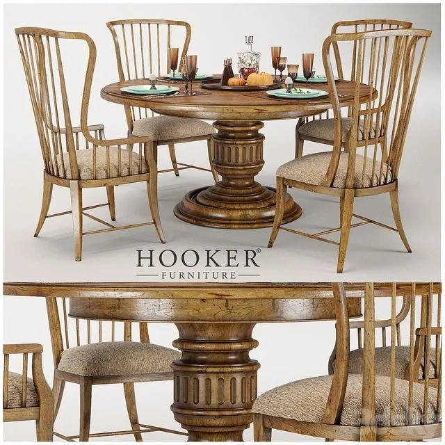 Hooker Furniture Grandover Round Single 3D Model