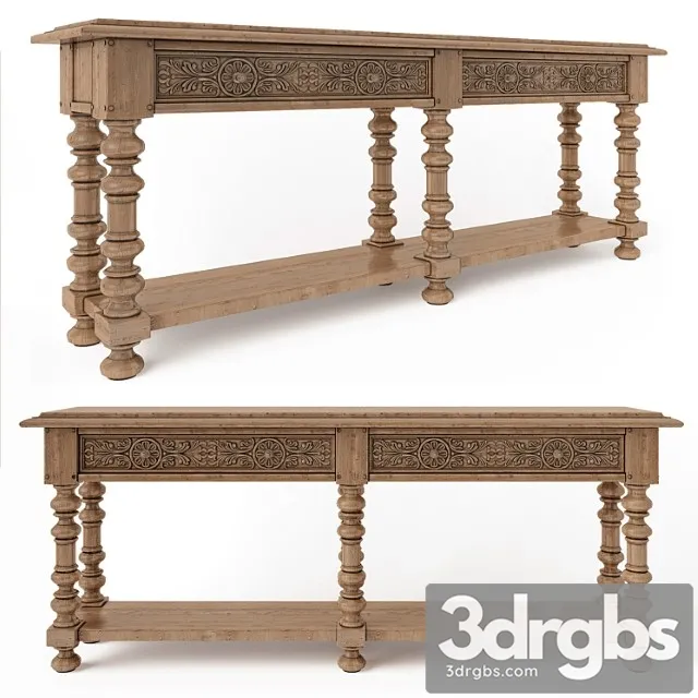 Hooker furniture living room bexar leg huntboard 2 3D Model Download Hooker furniture living room bexar leg huntboard 2 3D Model Download