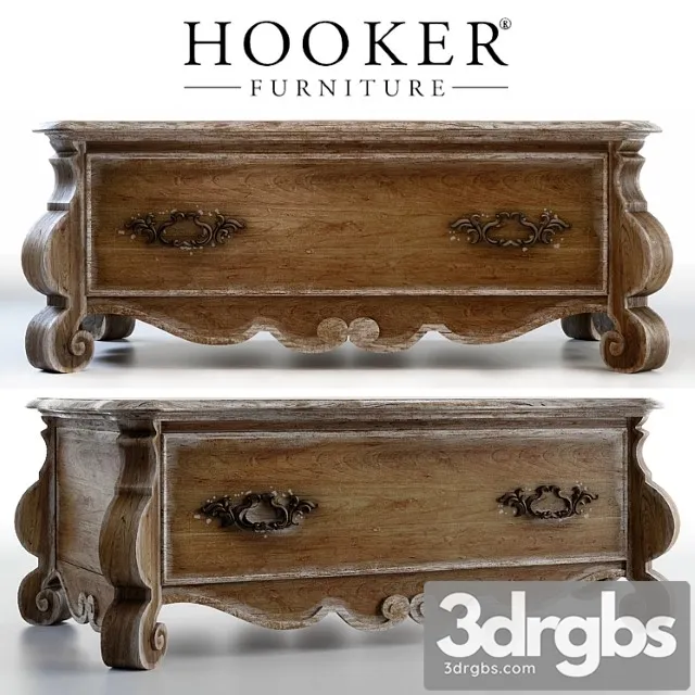 Hooker furniture living room chatelet rectangle cocktail table 2 3D Model Download