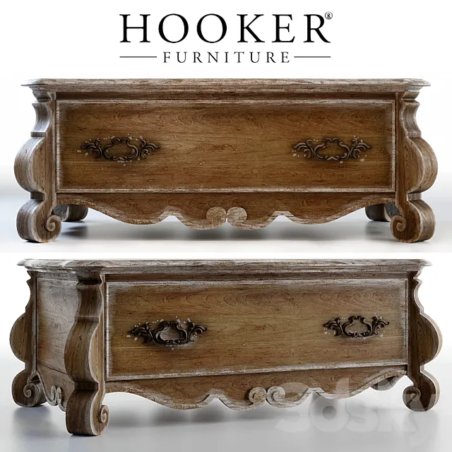 Hooker Furniture Living Room Chatelet Rectangle Cocktail Table 3D Model