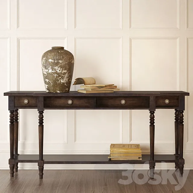Hooker Furniture Living Room DaValle Console Table 3D Model