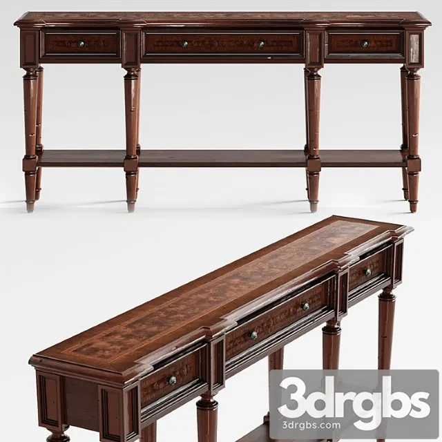 Hooker Furniture Living Room Grandover Three Drawer Console Table 3D Model Download Hooker Furniture Living Room Grandover Three Drawer Console Table 3D Model Download