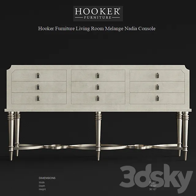 Hooker Furniture Living Room Melange Nadia Console 3DModel