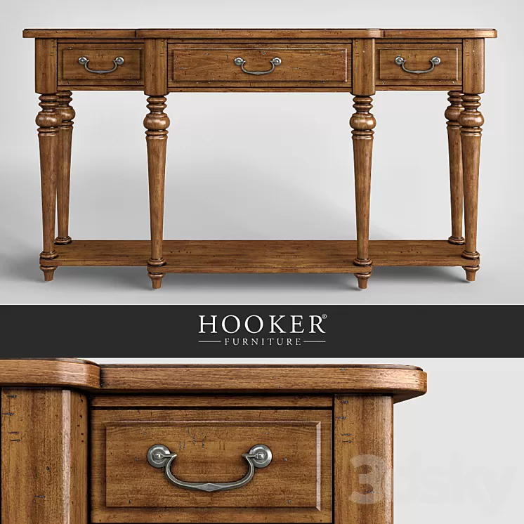 Hooker Furniture Living Room Tynecastle Console Table 3D Model