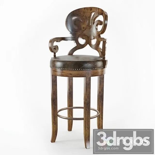 Hooker Furniture Mimosa Counter Stool 3D Model Download