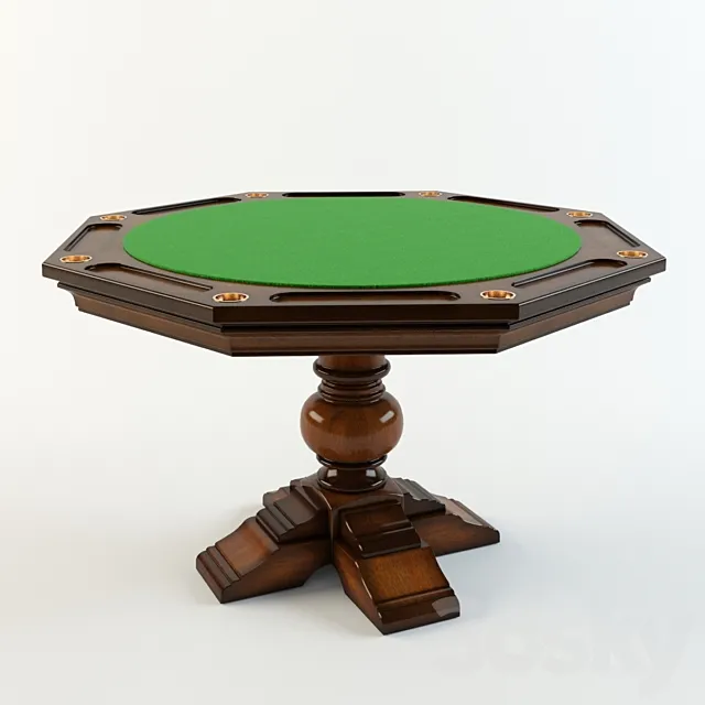 Hooker Furniture poker table 3D Model Hooker Furniture poker table 3D Model