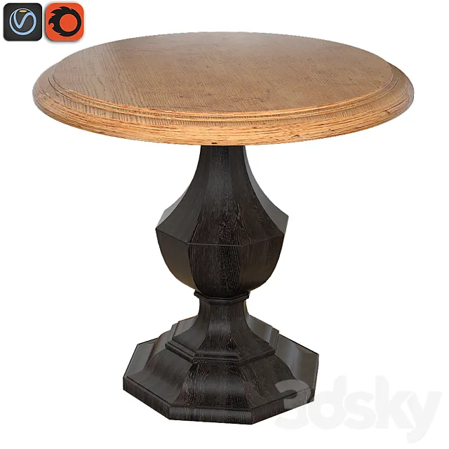 Hooker Furniture Sanctuary Wood Round Accent Table 5402-50001 3DModel