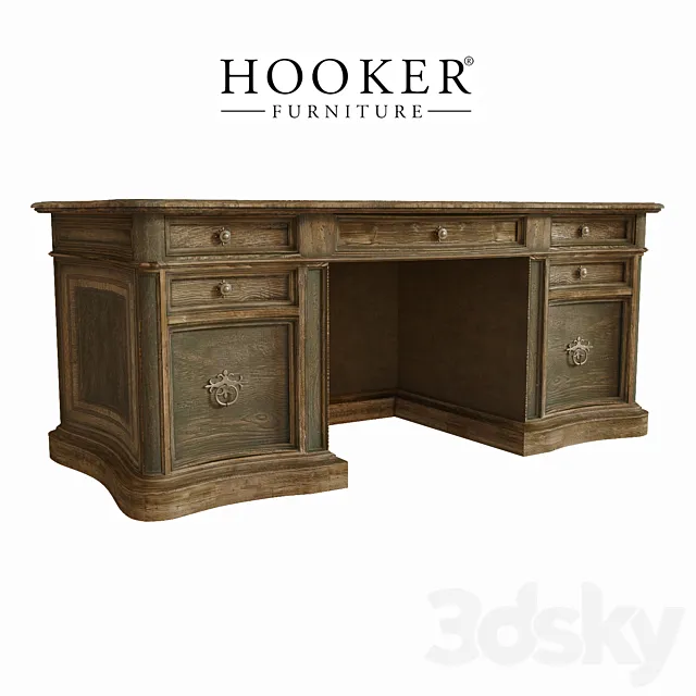 Hooker Furniture St. Hedwig Executive Desk 3D Model