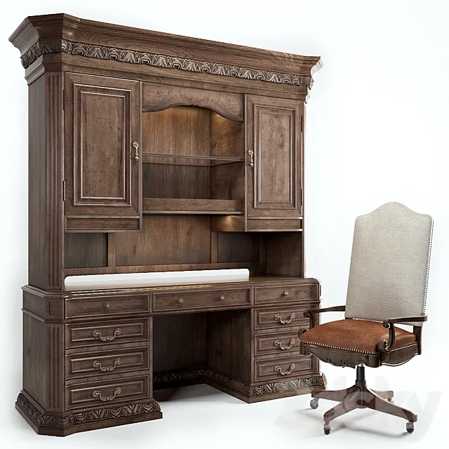 HOOKER RHAPSODY office set 3D Model HOOKER RHAPSODY office set 3D Model