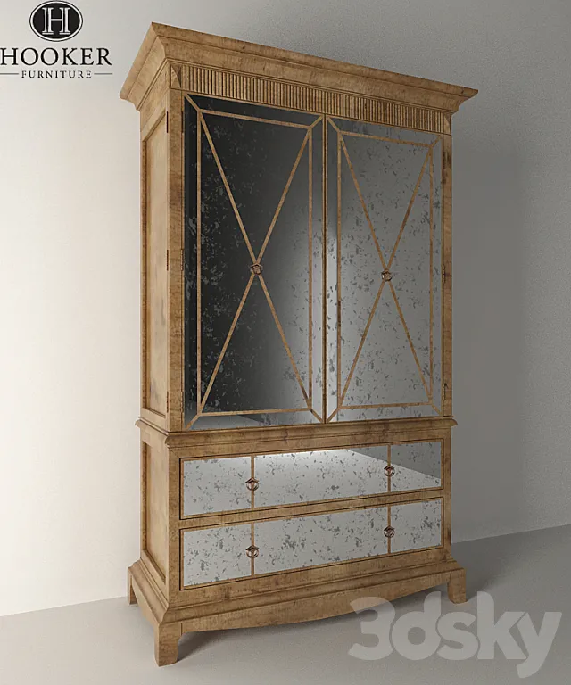 Hookerfurniture _ Sanctuary Armoire 3016-90013 3D Model
