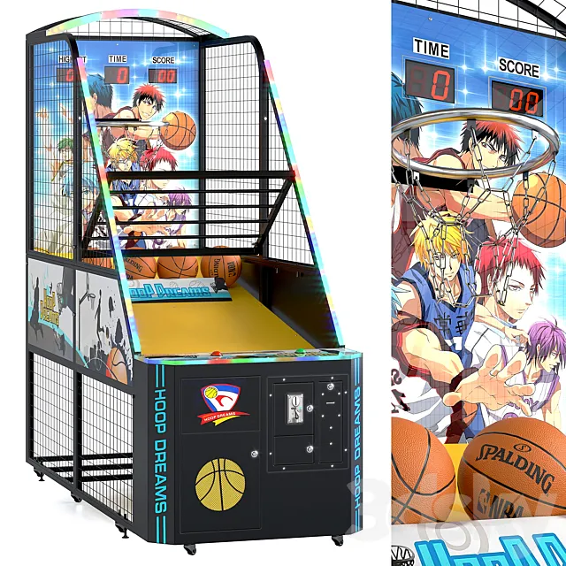 Hoop Dreams Basketball Game Machine. Ball 3D Model