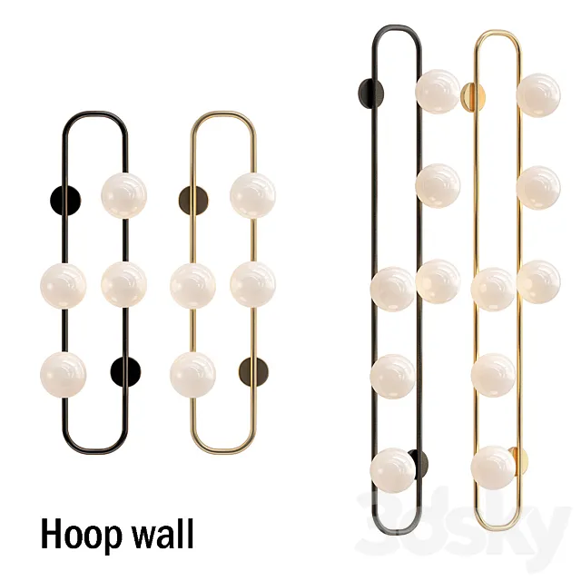 Hoop wall lamp 3D Model
