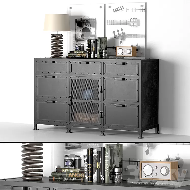HOPPER WIDE DRESSER 3D Model HOPPER WIDE DRESSER 3D Model