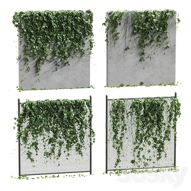 Hops for the fence. 4 models 3D Model Hops for the fence. 4 models 3D Model