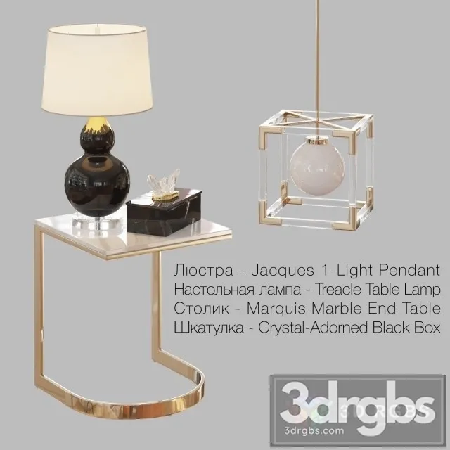 Horchow Decorative Set 1 3D Model Download