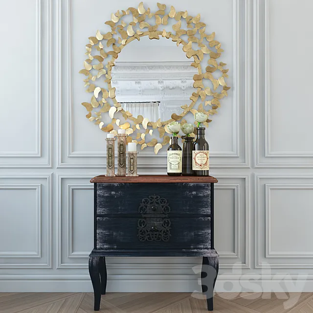 HORCHOW GENTRY NIGHTSTAND 3D Model HORCHOW GENTRY NIGHTSTAND 3D Model