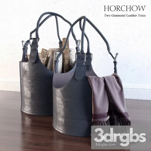 Horchow Gunmetal Leather 3D Model Download