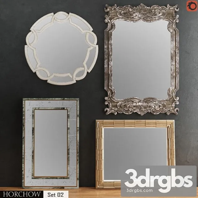 Horchow mirrors set 02 3D Model Download