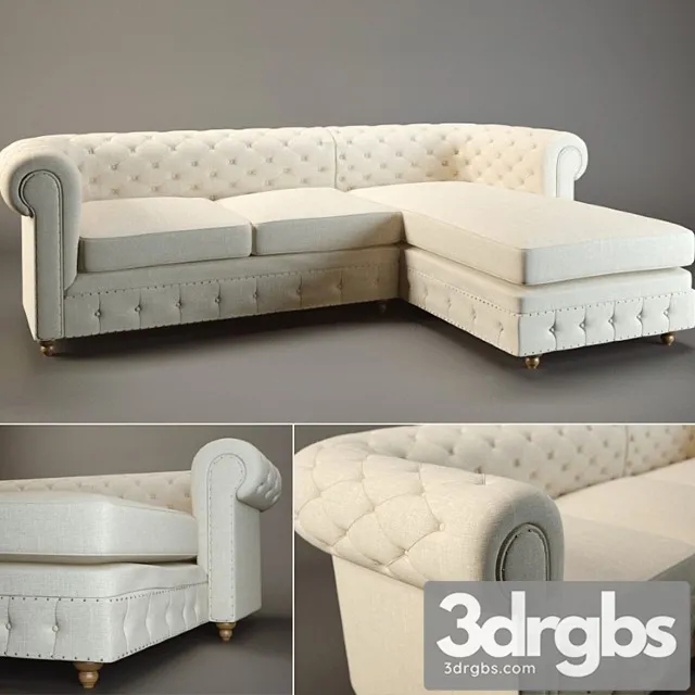 Horchow Warner Linen Sectional Sofa 1 3D Model Download Horchow Warner Linen Sectional Sofa 1 3D Model Download