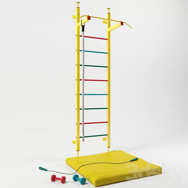 Horizontal bar 3D Model
