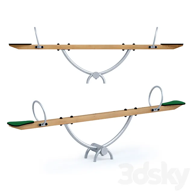 Horizontal swing Kompan 3D Model Horizontal swing Kompan 3D Model